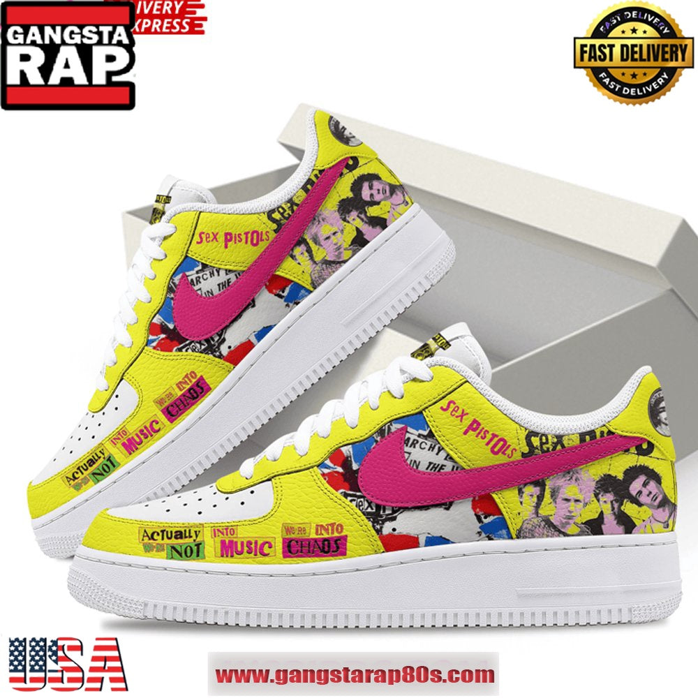 Sex Pistols Rockband Limited Edition Air Force 1 Running Sneakers Shoes