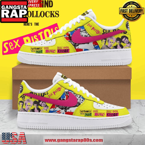 Sex Pistols Rockband Limited Edition Air Force 1 Running Sneakers Shoes