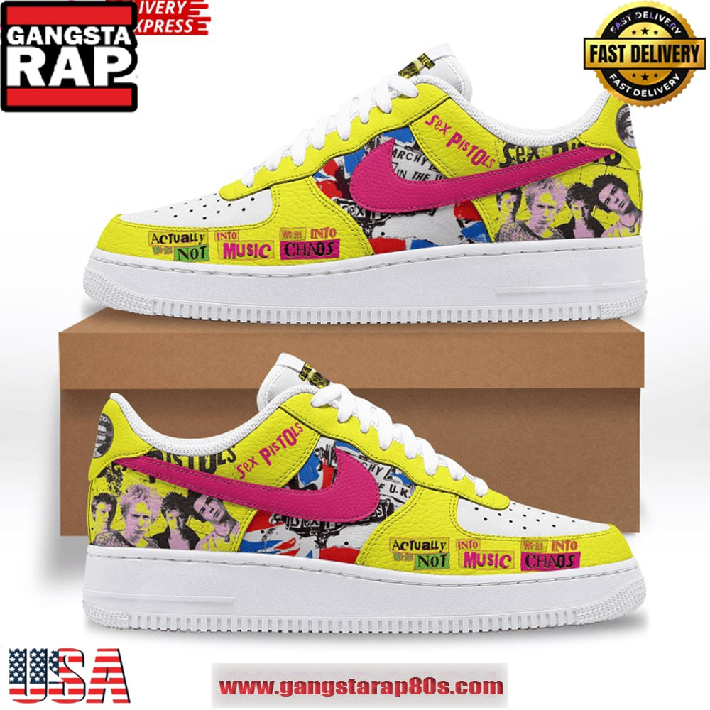 Sex Pistols Rockband Limited Edition Air Force 1 Running Sneakers Shoes