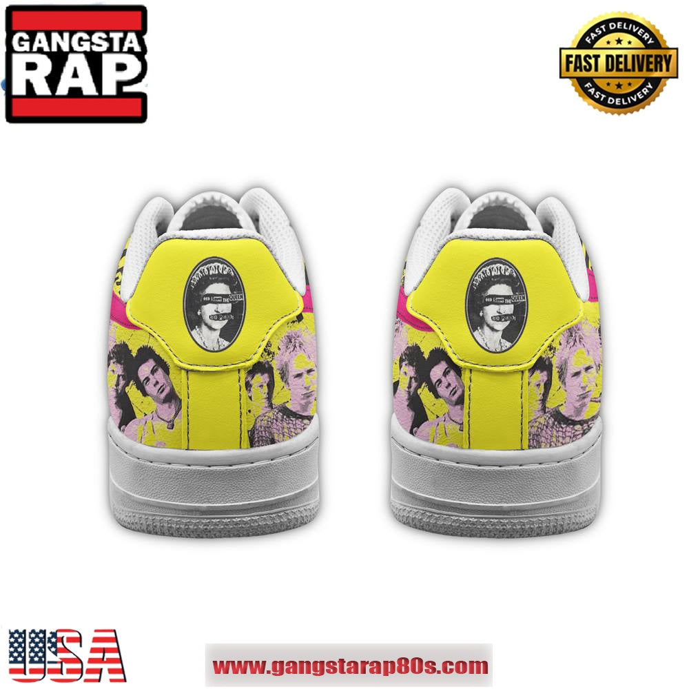 Sex Pistols We Are Into Chaos Limited Edition Air Force 1 Running Sneakers Shoes