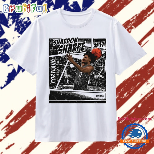 Shaedon Sharpe Portland Trail Blazers basketball no 17 NBA T Shirt