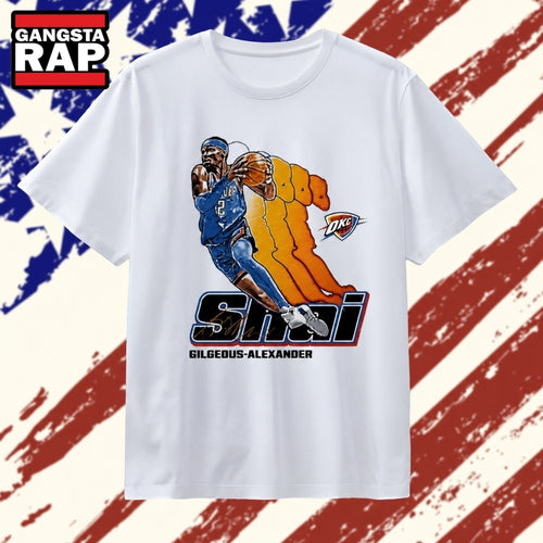 Shai Gilgeous Alexander Oklahoma City Thunder Signature 2 Retro Vibe Graphic T Shirt , Vintage Trending Shirt