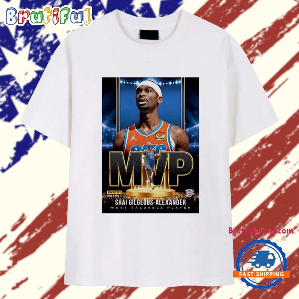Shai Gilgeous-alexander 2025 Nba Mvp Panini Instant Poster T Shirt