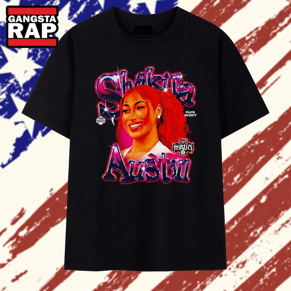 Shakira Austin Washington Mystics Playa Society T Shirt