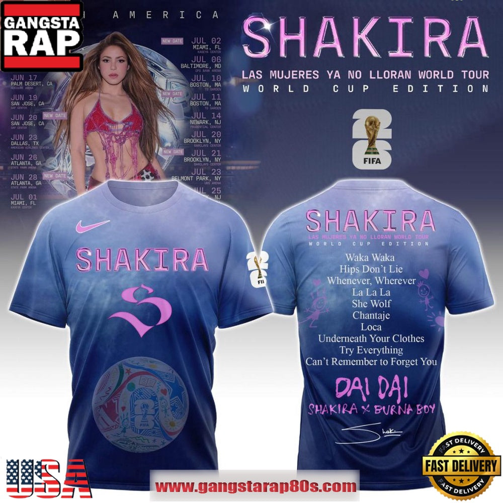 Shakira Las Mujeres Ya No Lloran Tour World Cup 2026 Unisex T-Shirt
