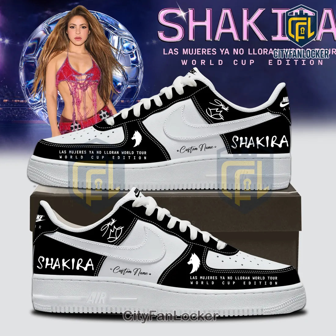 Shakira Las Mujeres Ya No Lloran World Tour Air Force 1 Sneakers