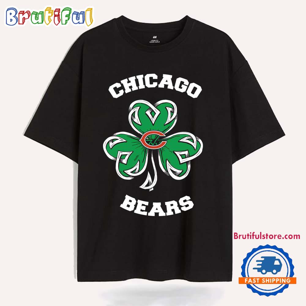 Shamrock Football St Patricks Day Chicago Bears NFL 2025 T Shirt