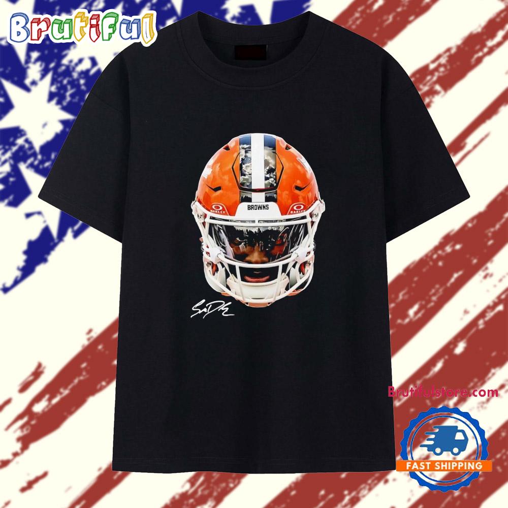 Shedeur Sanders Big Face Helmet Signature T Shirt
