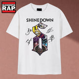 Shinedown Band Logo Collage Vintage Graphic T Shirt, Music 2D Shirt