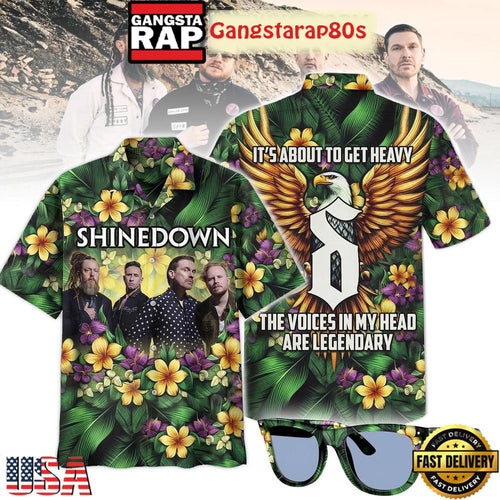 Shinedown It’s About To Get Heavy The Voices In My Head Are Legendary Aloha Hawaiian Shirt