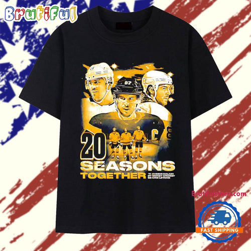 Sidney Crosby Kris Letang & Evgeni Malkin Pittsburgh 20 Seasons T Shirt