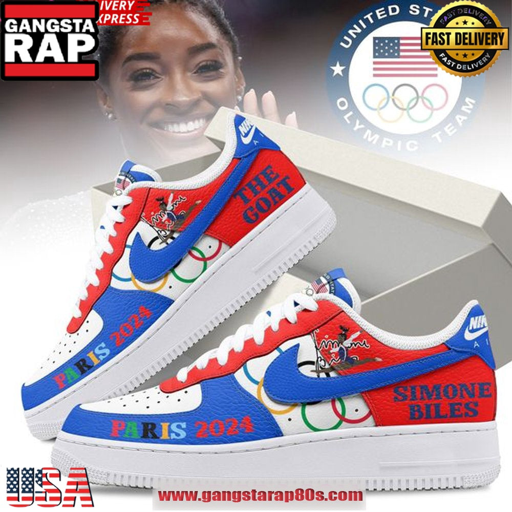 Simone Biles Goat Olympic Paris Nike Air Force 1 Sneakers Shoes
