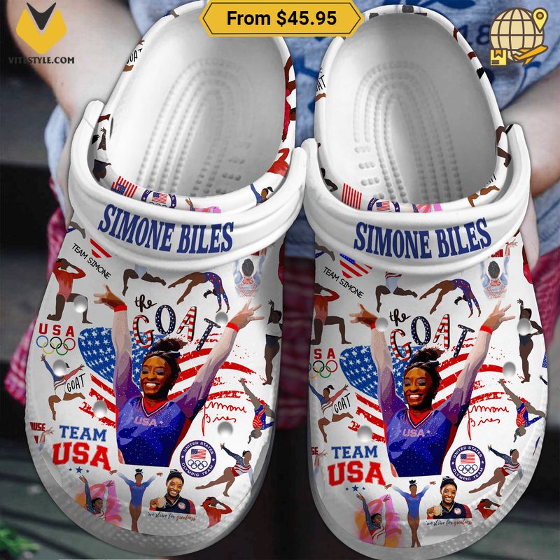Simone Biles The GOAT USA Gymnastics Paris 2024 Crocs Crocband Shoes