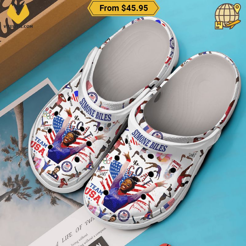 Simone Biles The GOAT USA Gymnastics Paris 2024 Crocs Crocband Shoes