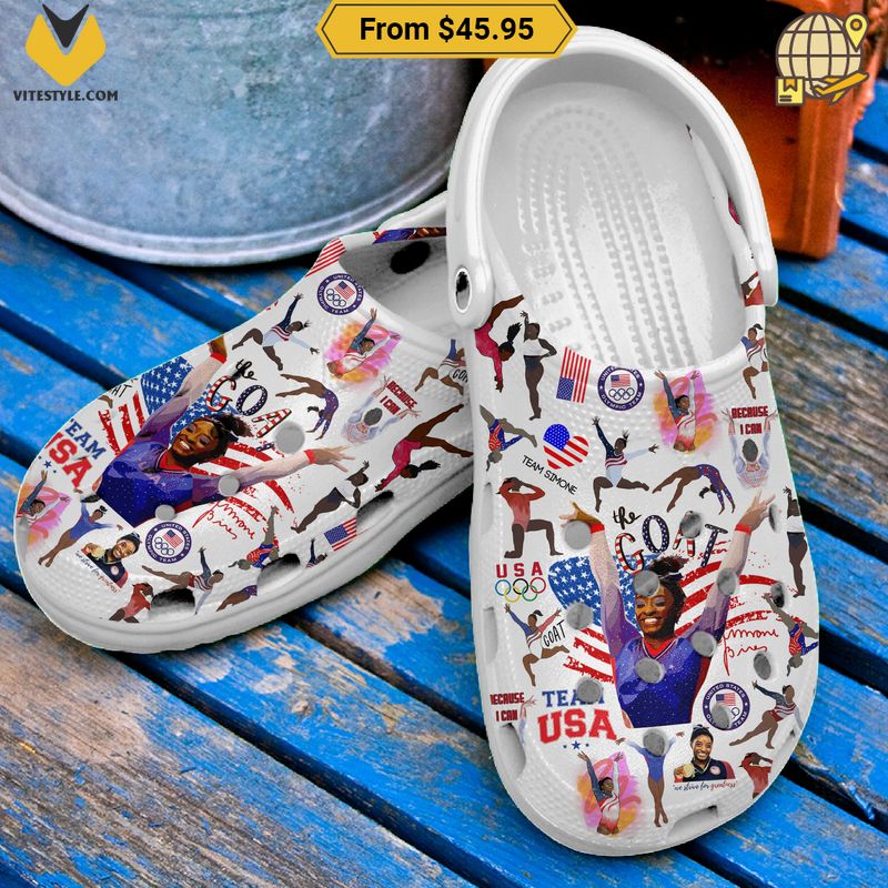 Simone Biles The GOAT USA Gymnastics Paris 2024 Crocs Crocband Shoes
