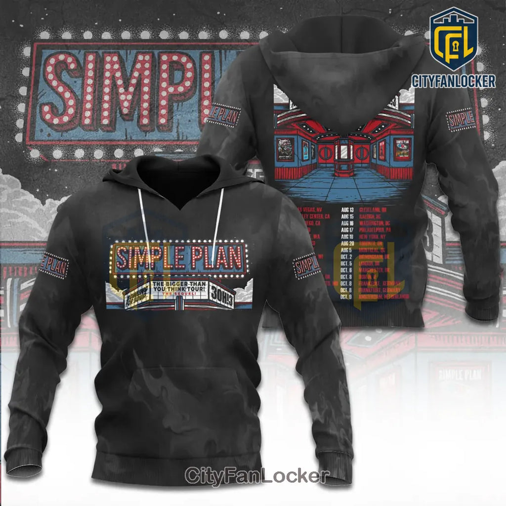 Simple Plan 2026 Tour Dates 3D All-Over Print Fan Hoodie