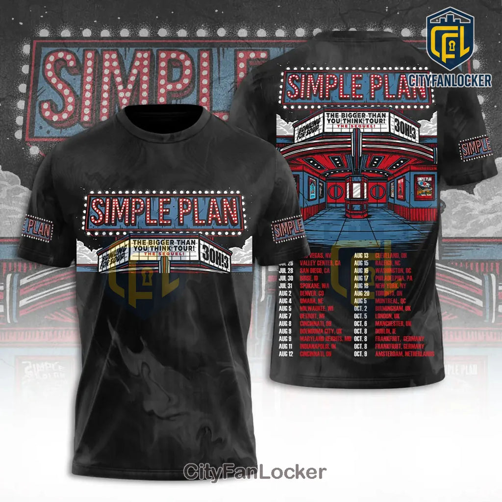 Simple Plan 2026 Tour Dates 3D All-Over Print Fan Hoodie