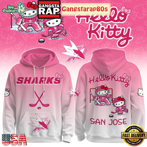 SJ Sharks Special Hello Kitty New Design Unisex Hoodie Shirt