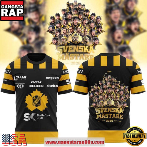 Skellefte? AIK SHL Svenska M?stare 2026 Champions All Over Print T Shirt