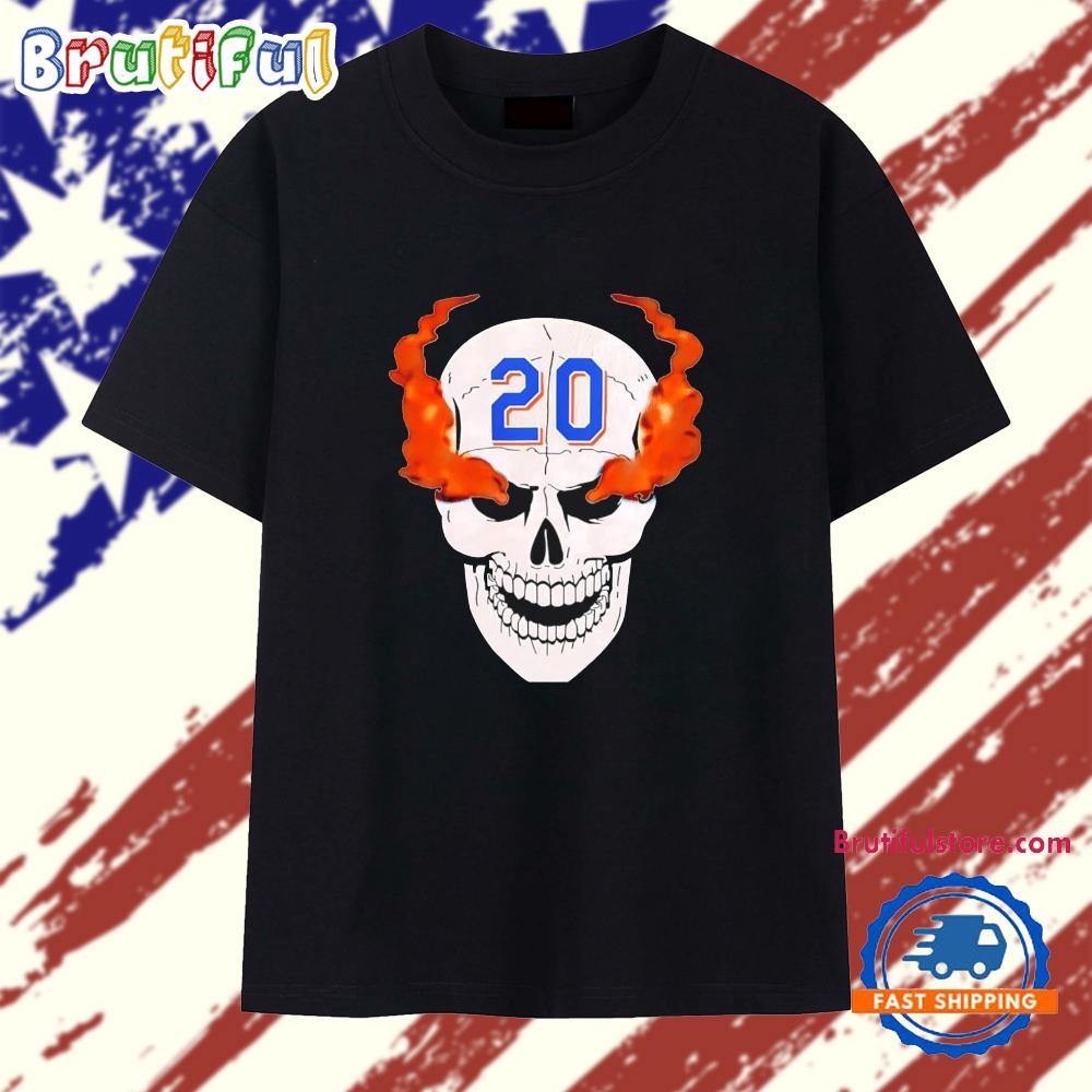 Skull Pete Alonso New York Mets Number 20 T Shirt