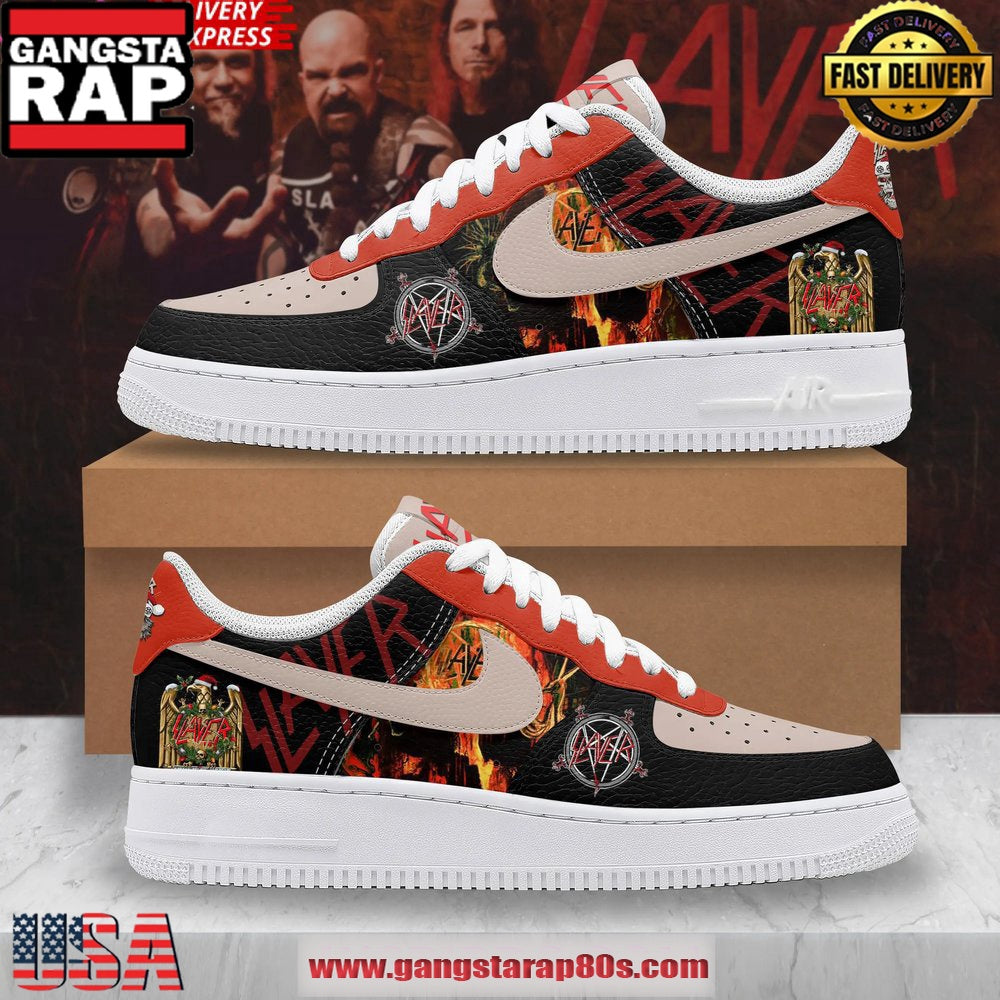 Slayer Rock Band Limited Edition Air Force 1 Running Sneakers Shoes