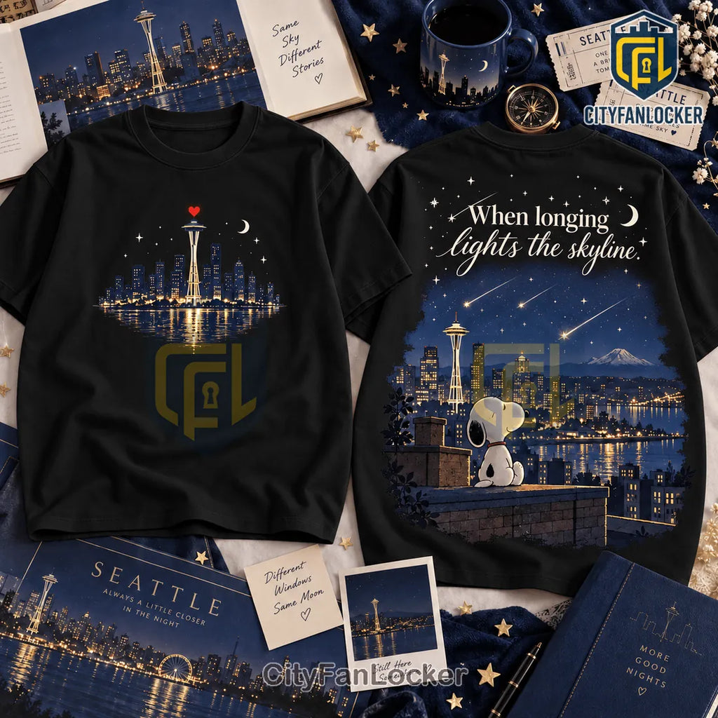 Sleepless in Seattle Snoopy Skyline Shirt
