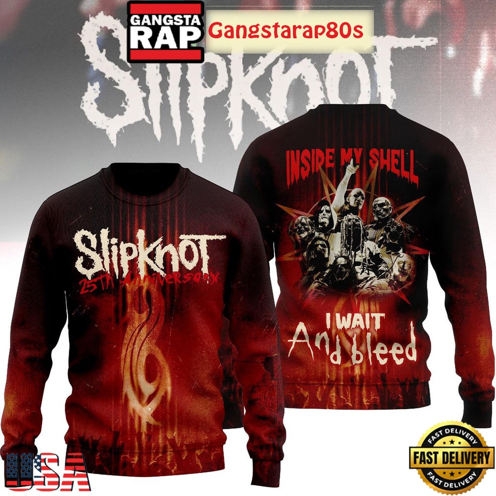Slipknot Band 25th Anniversary Inside My Shell Sweatshirt