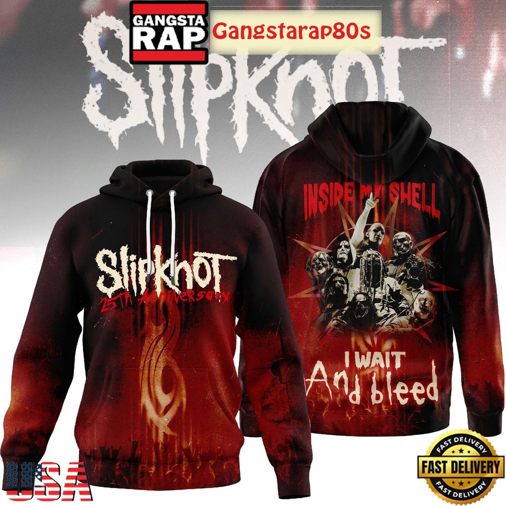 Slipknot Band 25th Anniversary Inside My Shell Unisex Hoodie