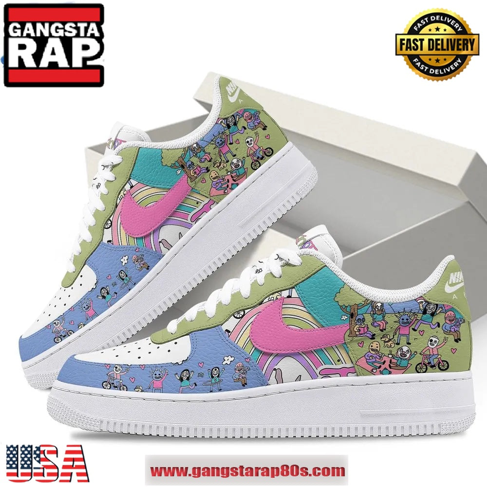 Slipknot Happy Toons Limited Edition Air Force 1 Running Sneakers Shoes