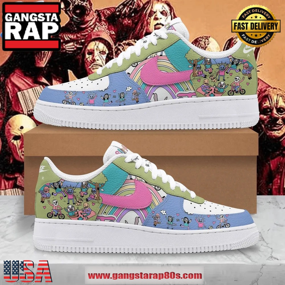 Slipknot Happy Toons Limited Edition Air Force 1 Running Sneakers Shoes