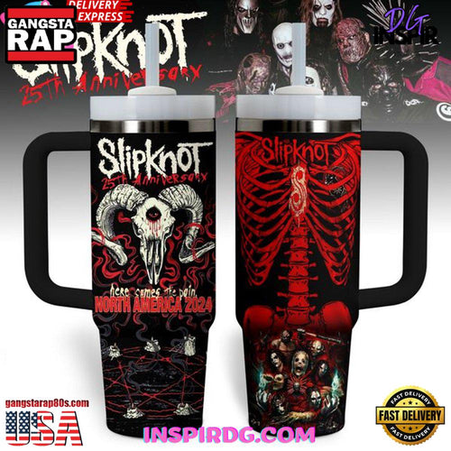 Slipknot Music Custom Stanley Quencher 40oz Stainless Steel Tumbler