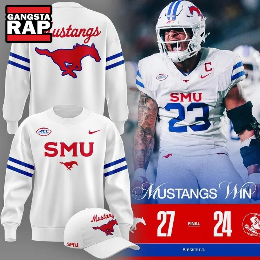 SMU Mustangs Football 2026 Score Winer 27 24 Hoodie T-Shirt