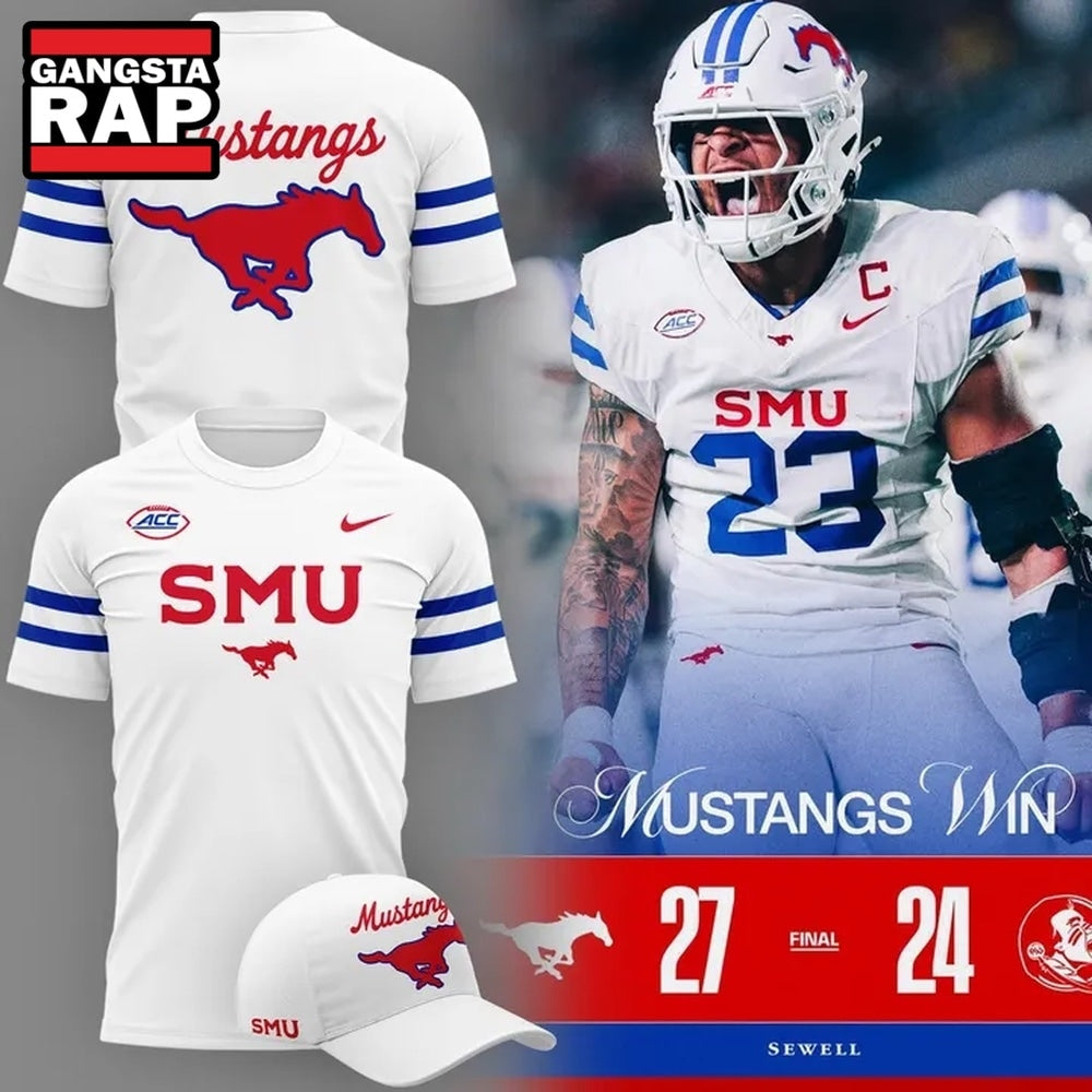 SMU Mustangs Football 2026 Score Winer 27 24 Hoodie T-Shirt