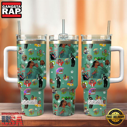 Snoop Dogg Music Custom Stanley Quencher 40oz Stainless Steel Tumbler With Handle