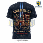 Snoopy 9-11 Memorial Firefighter 343 Tribute T-Shirt