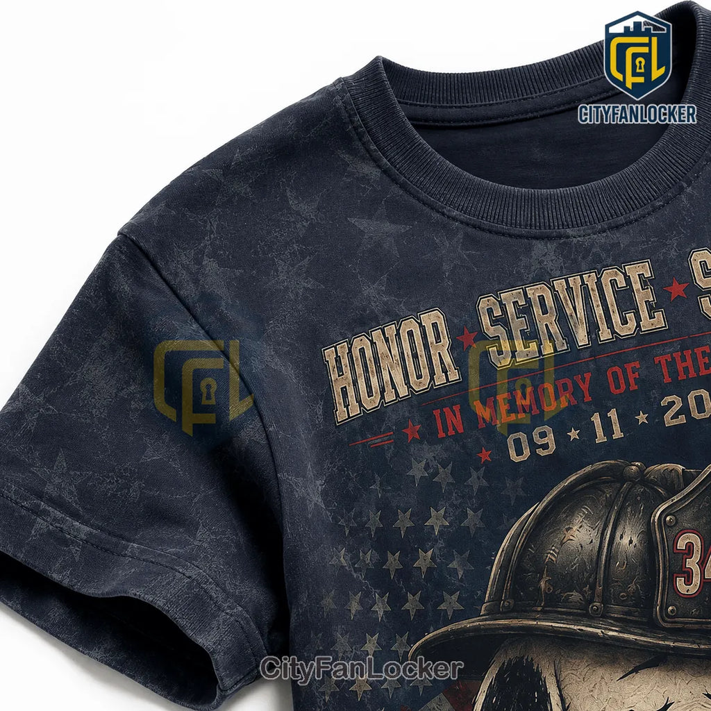 Snoopy 9-11 Memorial Firefighter 343 Tribute T-Shirt