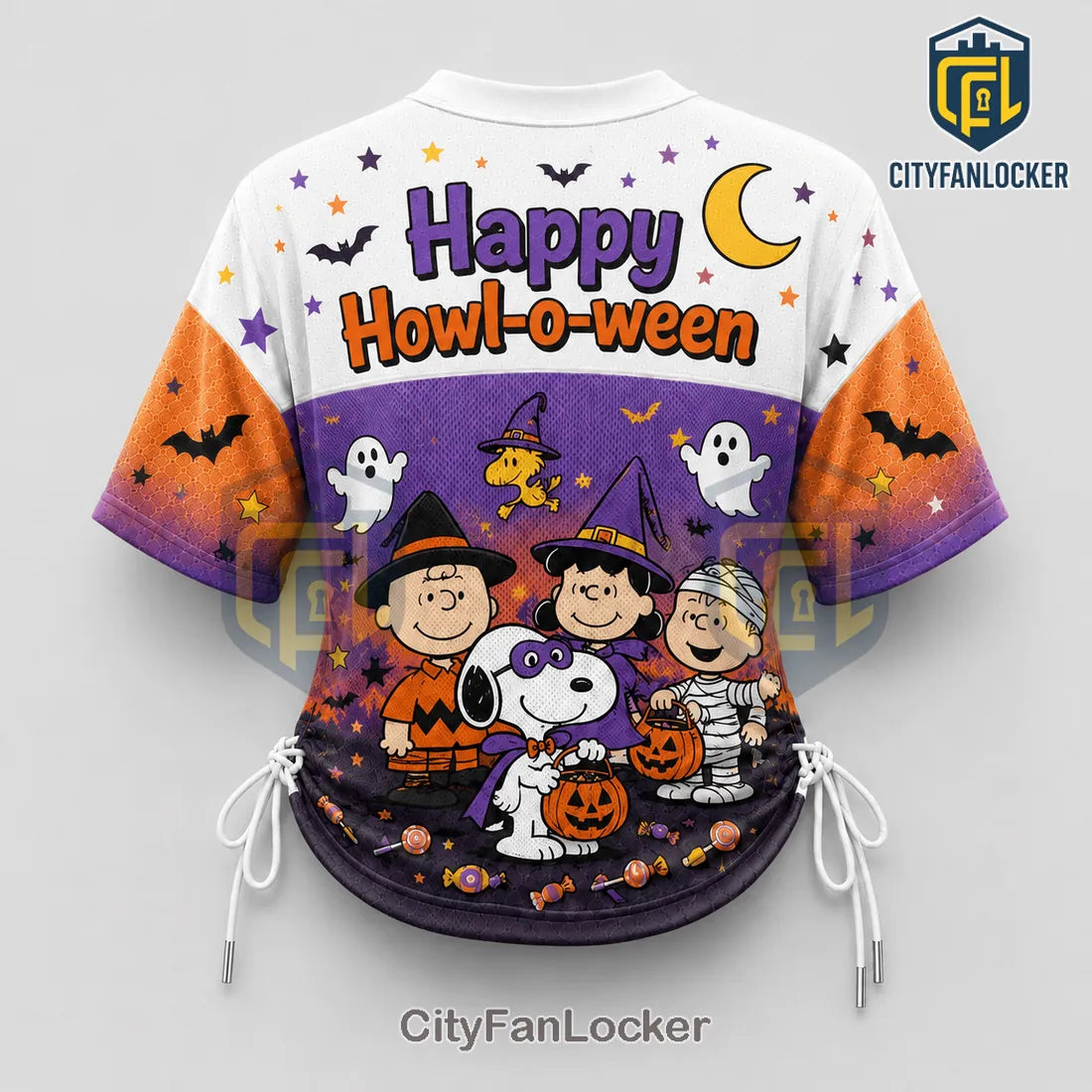 Snoopy and Friends Halloween Lace-Up Jersey T-Shirt