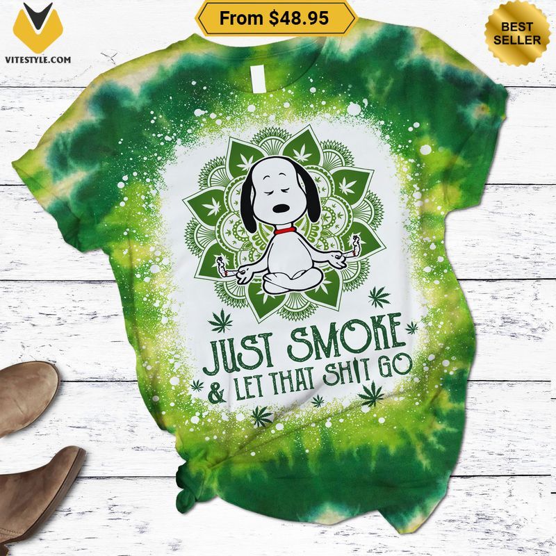 Snoopy Cannabis Let That Shit Go Pajamas Set