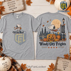 Snoopy Chicago Autumn Heather Gray T-Shirt