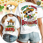 Snoopy Cinco de Mayo Festive Drinko Bitchachos Graphic T-Shirt