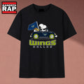 Snoopy Driving Car Dallas Wings WNBA Basketball T Shirt , Music 2D Shirt
