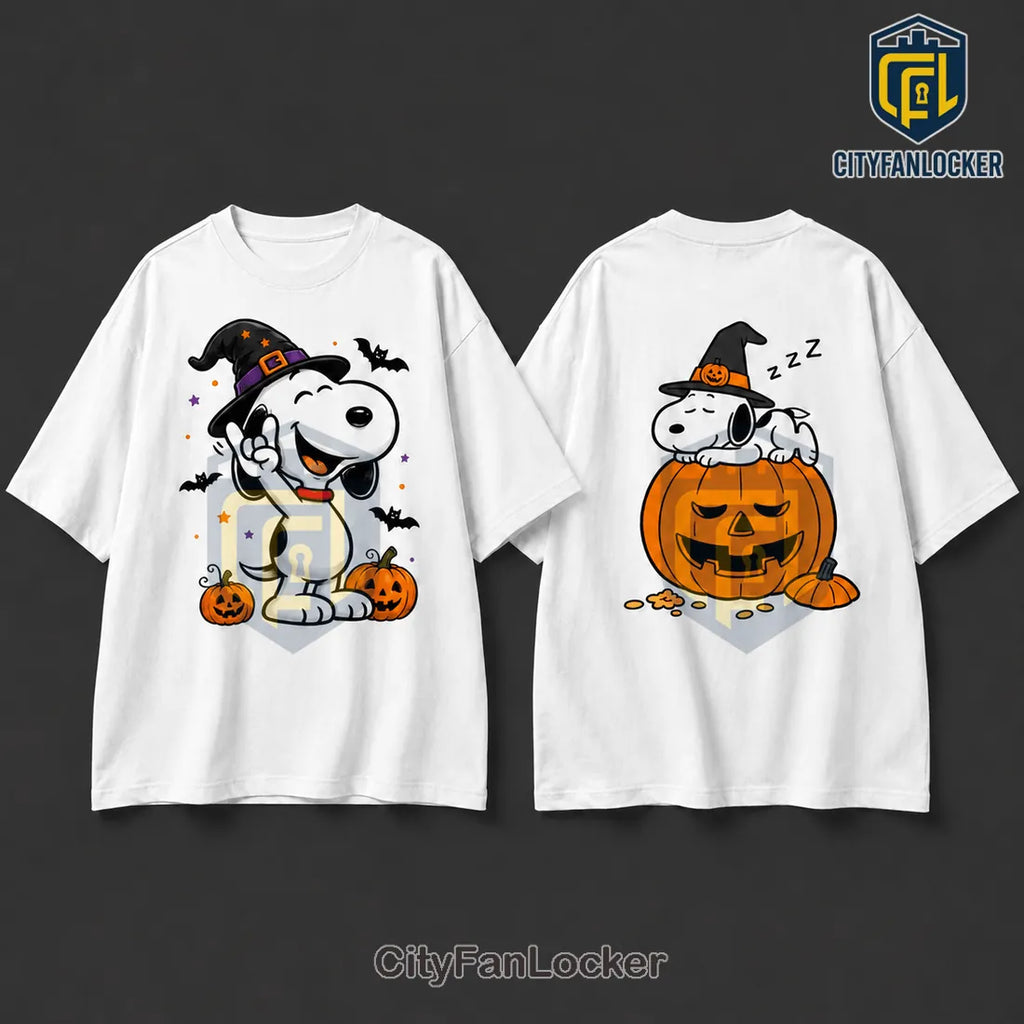 Snoopy Halloween Witch Hat Pumpkin T-Shirt