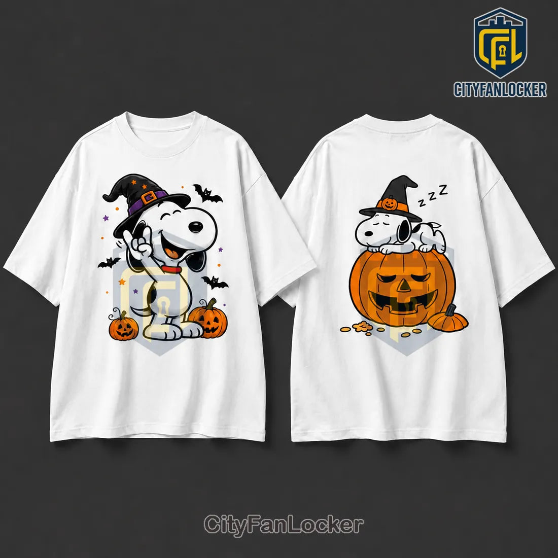 Snoopy Halloween Witch Hat Pumpkin T-Shirt