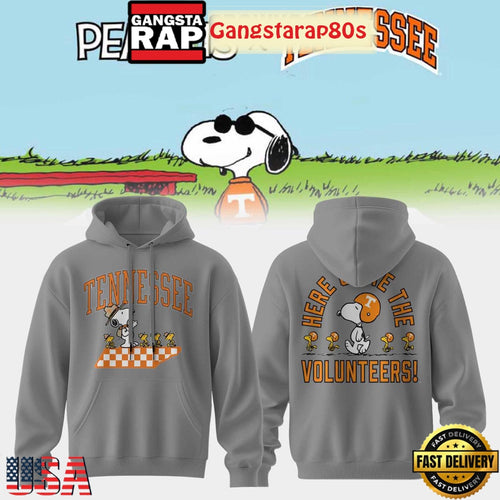 Snoopy Here Come The Volunteers Grey All Over Print Hoodie