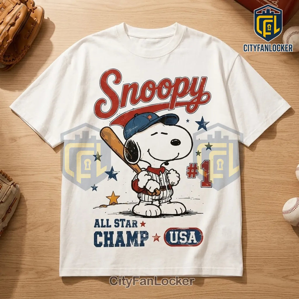 Snoopy Home Run USA All Star T-Shirt