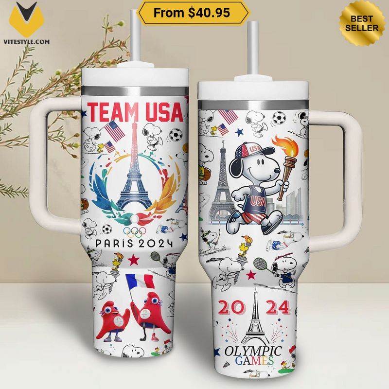 Snoopy Olympic Paris 2024 Team USA Stanley Tumbler