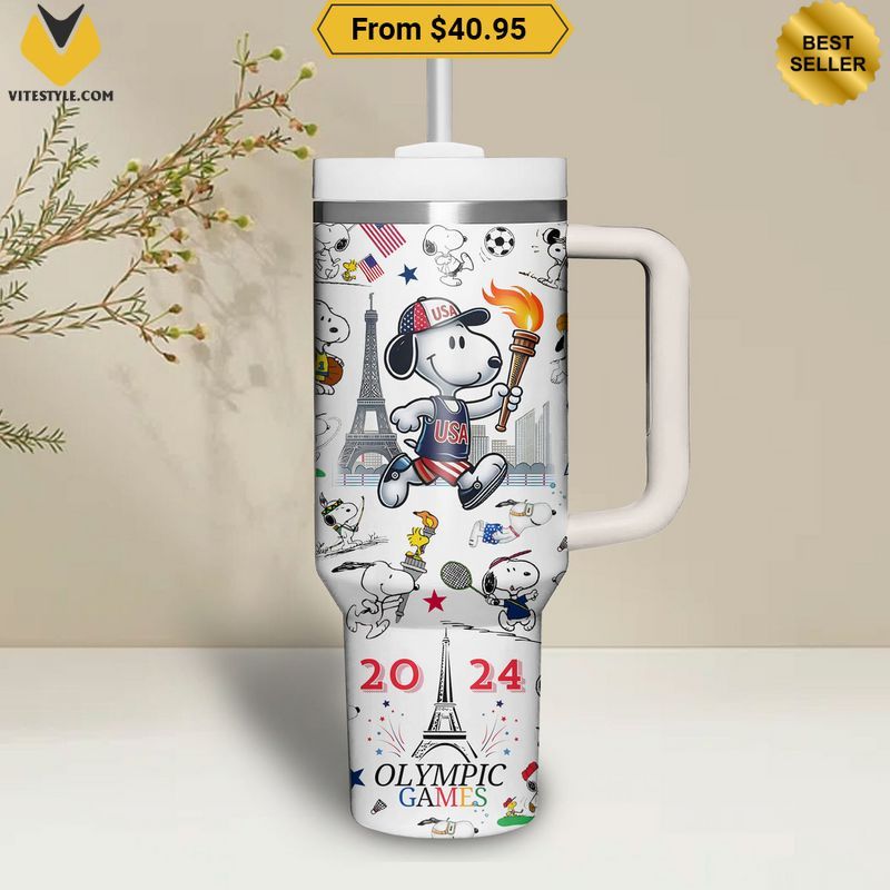 Snoopy Olympic Paris 2024 Team USA Stanley Tumbler