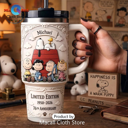 Snoopy Peanuts 76th Anniversary 40oz Tumbler Cup