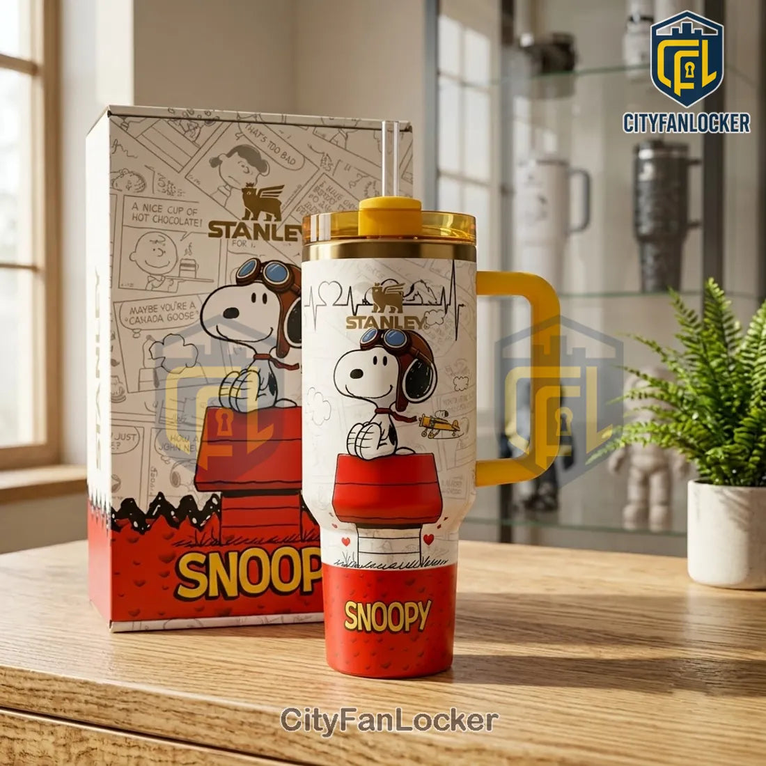 Snoopy Peanuts Flying Ace 40oz Stanley Tumbler