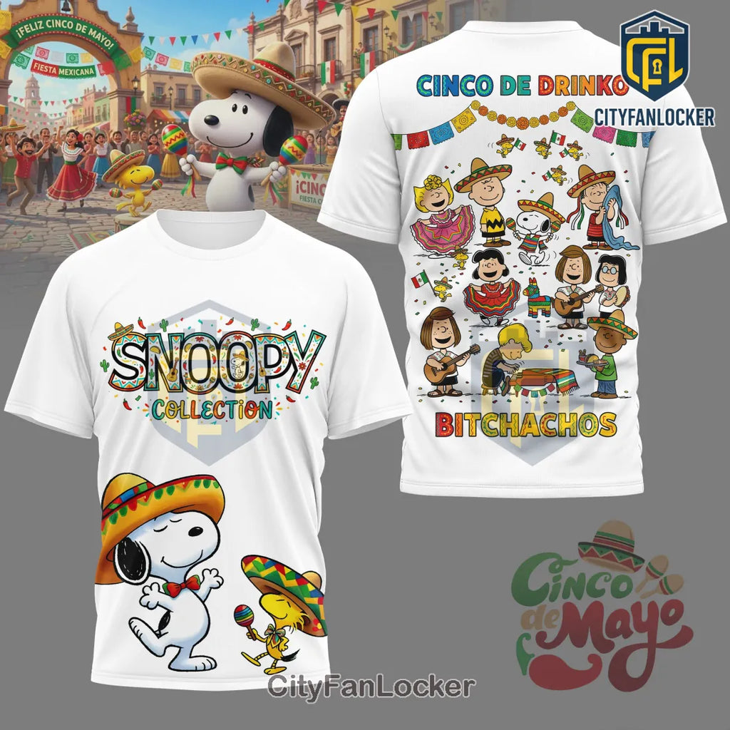 Snoopy Peanuts Gang Cinco de Mayo Fiesta T-Shirt